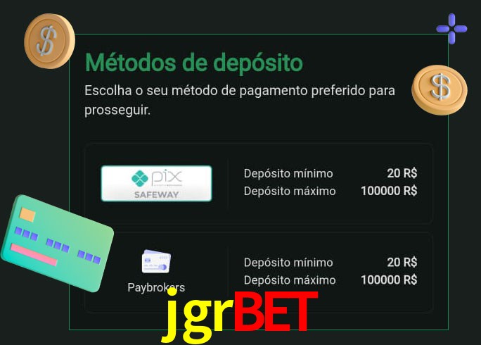 O cassino jgrbet oferece uma grande variedade de métodos de pagamento